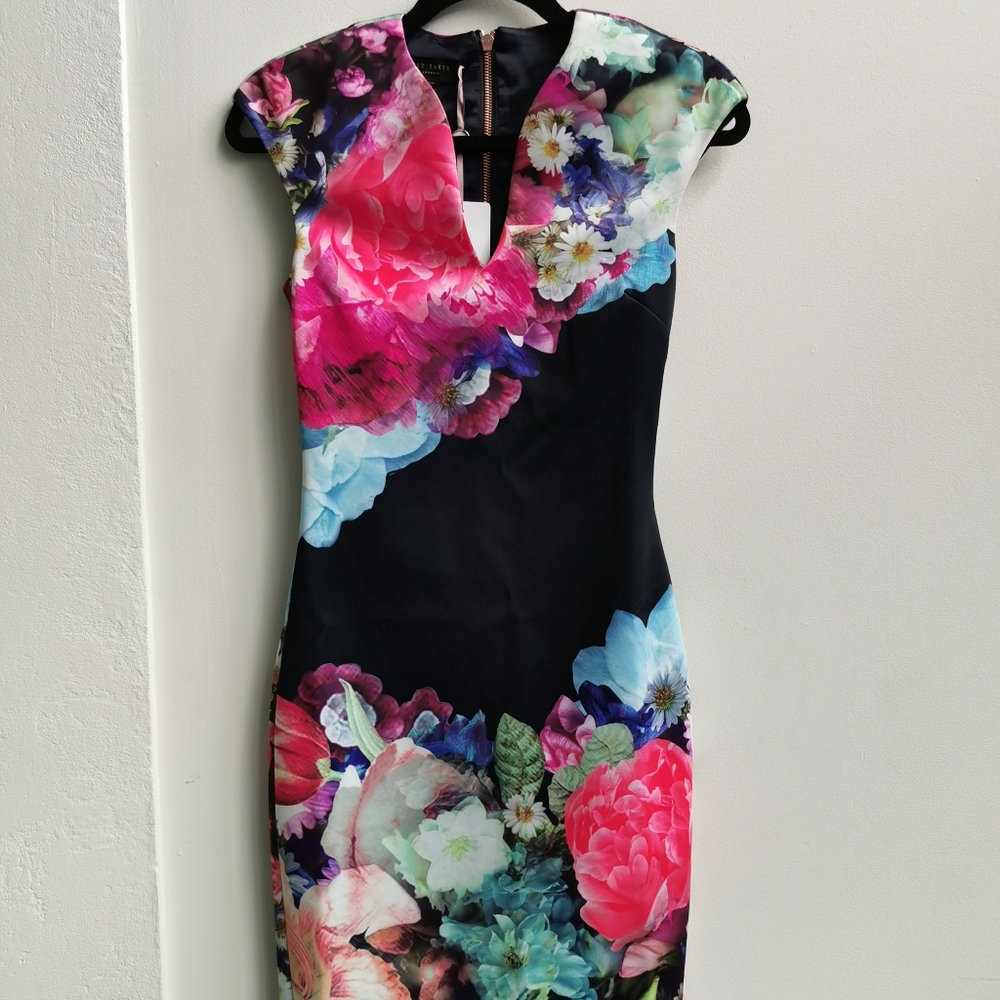 Ted Baker Floral Black Dress